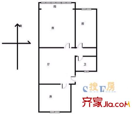 大關(guān)東六苑 2室 戶型圖