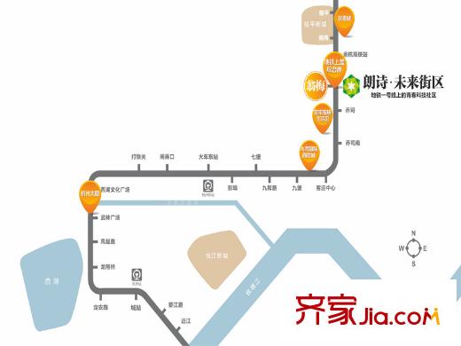 朗詩未來街區(qū)交通圖區(qū)位圖