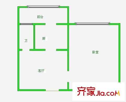 星河明苑戶型圖1室 戶型圖 1室1廳1衛(wèi)1廚