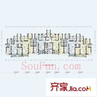 蘭韻天城戶型圖3＃樓標(biāo)準(zhǔn)層 