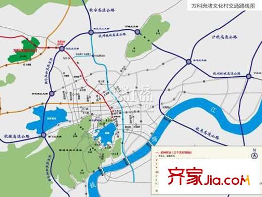良渚文化村白鷺郡北交通圖交通路線圖