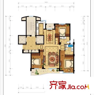 錦蘭公寓戶型圖3室 戶型圖 3室2廳2衛(wèi)1廚