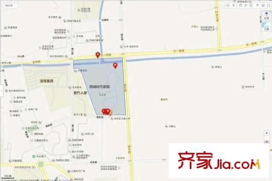 西城時(shí)代家園配套圖 周邊配套