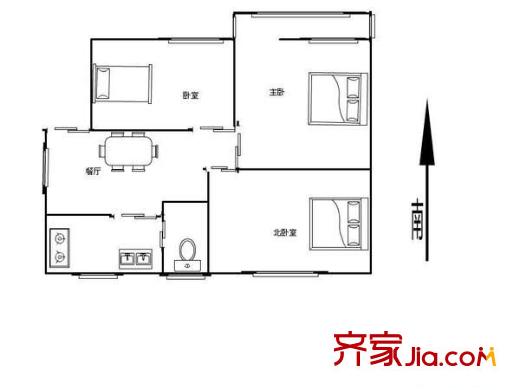 采荷新村戶型圖3室 戶型圖 3室1廳1衛(wèi)1廚