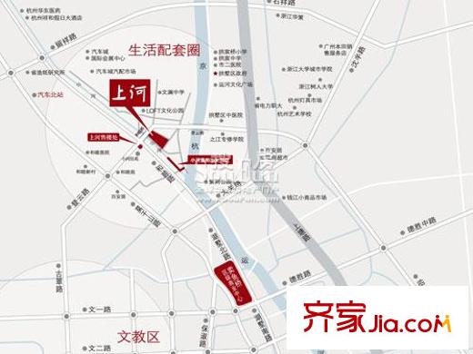 天陽上河交通圖生活配套圖