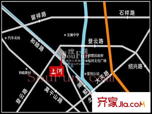 天陽上河交通圖