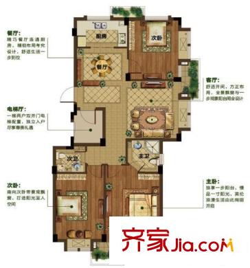 華元愛丁郡 3室 戶型圖