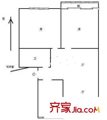 南肖埠御景苑戶型圖2室 戶型圖 2室2廳1衛(wèi)1廚