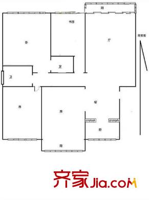 萬家花園欣和苑戶型圖4室 戶型圖 4室2廳2衛(wèi)1廚