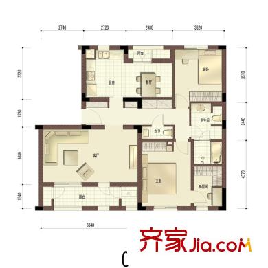 良渚文化村白鷺郡東戶型圖2室 戶型圖 2室2廳2衛(wèi)1廚