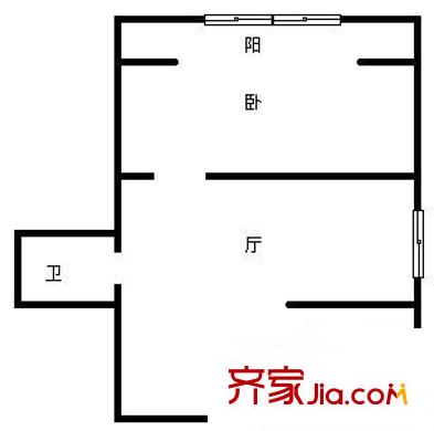 星河明苑戶型圖1室 戶型圖 1室1廳1衛(wèi)1廚