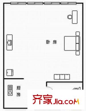 超級星期天戶型圖1室 戶型圖 1室1廳1衛(wèi)1廚