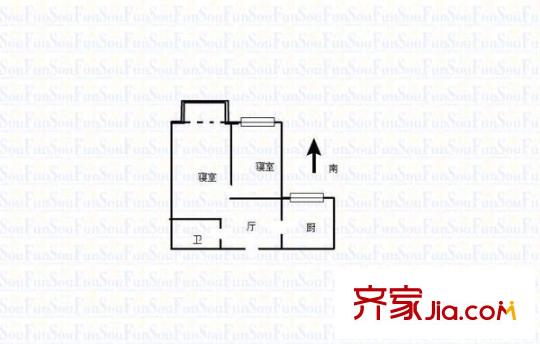 新安天苑 2室 戶型圖