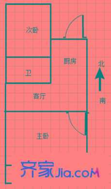 米市巷小區(qū) 2室 戶型圖