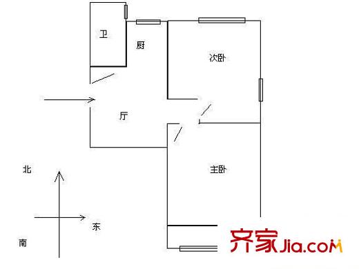 皮市巷戶(hù)型圖2室 戶(hù)型圖 2室1廳1衛(wèi)1廚