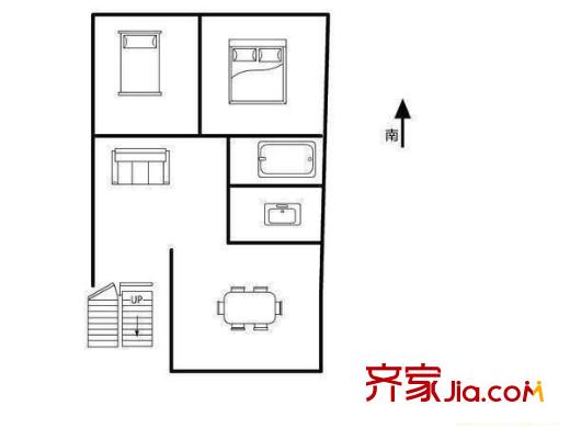 皮市巷戶(hù)型圖2室 戶(hù)型圖 2室1廳1衛(wèi)1廚