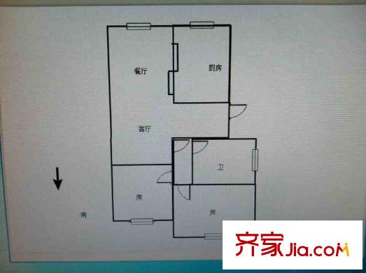 潤達花園 2室 戶型圖