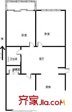 潤達(dá)花園戶型圖3室 戶型圖 3室1廳1衛(wèi)1廚