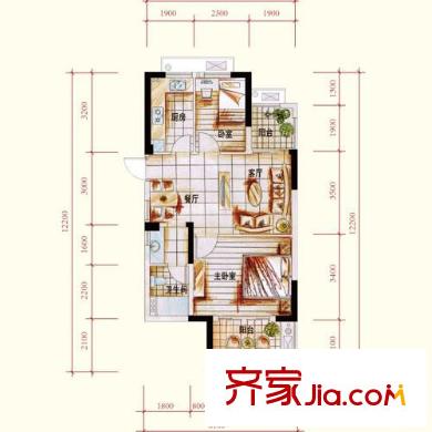 新西湖小鎮(zhèn)戶型圖2室 戶型圖 2室2廳1衛(wèi)1廚