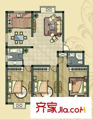 新西湖小鎮(zhèn)戶型圖3室 戶型圖 2室2廳1衛(wèi)1廚