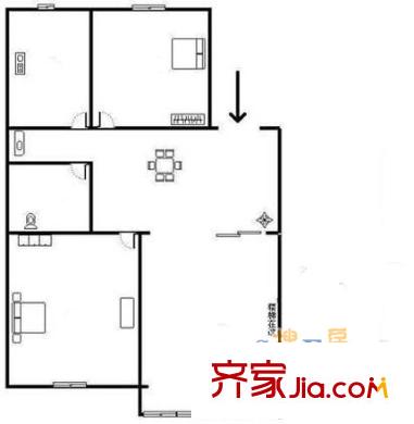 三里新城桂苑戶型圖2室 戶型圖 2室2廳1衛(wèi)1廚