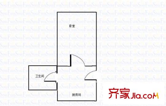 機(jī)神新村 1室 戶(hù)型圖