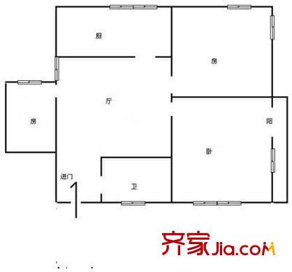 機(jī)神新村戶(hù)型圖3室 戶(hù)型圖 3室1廳1衛(wèi)1廚
