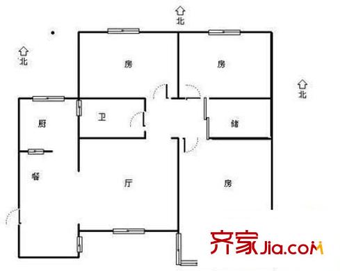 觀音塘小區(qū)戶型圖3室 戶型圖 3室2廳1衛(wèi)1廚
