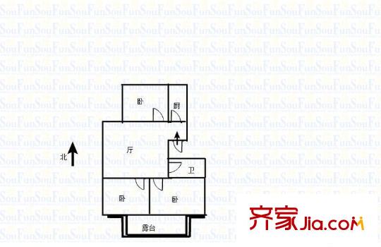 慶隆苑 3室 戶型圖
