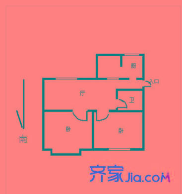 慶隆苑戶型圖2室 戶型圖 2室2廳1衛(wèi)1廚