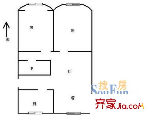 南肖埠景和苑戶型圖2室 戶型圖 2室2廳1衛(wèi)1廚