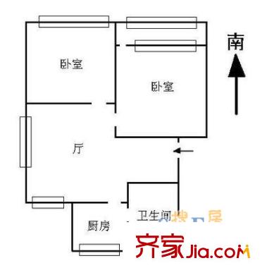 景芳四區(qū)戶型圖2室 戶型圖 2室1廳1衛(wèi)1廚