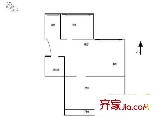 新江花園戶型圖2室 戶型圖 2室1廳1衛(wèi)1廚