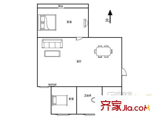 丁橋蘭苑戶型圖2室 戶型圖 2室2廳1衛(wèi)1廚
