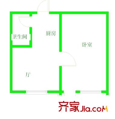 黃龍雅苑 1室 戶型圖