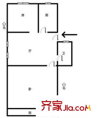 錦繡新村 2室 戶型圖