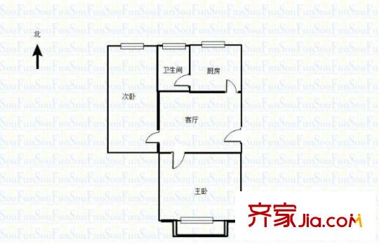 錦繡新村 2室 戶型圖