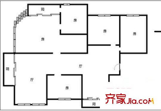 白馬公寓戶型圖4室 戶型圖 4室2廳2衛(wèi)1廚