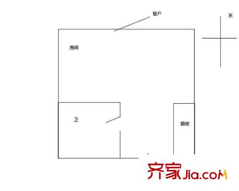 東海未名園戶型圖1室 戶型圖 1室1衛(wèi)1廚