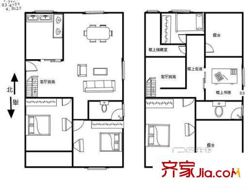 南肖埠御景苑戶型圖4室 戶型圖 4室2廳2衛(wèi)1廚