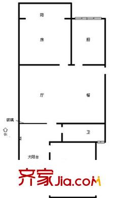 南肖埠御景苑戶型圖2室 戶型圖 2室2廳1衛(wèi)1廚