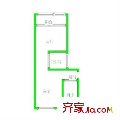 超級(jí)星期天 1室 戶型圖