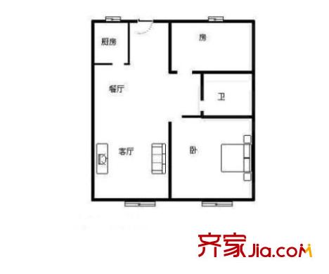 超級星期天戶型圖2室 戶型圖 2室2廳1衛(wèi)1廚