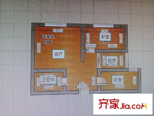 新安天苑 2室 戶型圖