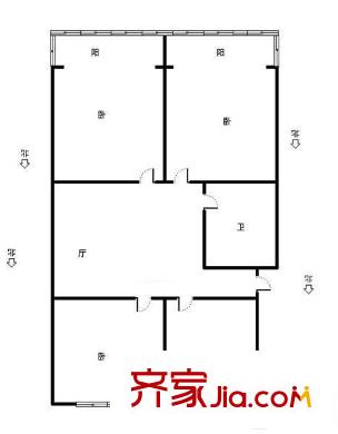 新安天苑戶型圖3 室戶型圖 3室1廳1衛(wèi)1廚