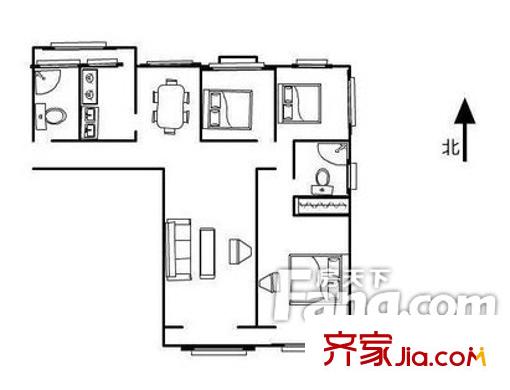 三華天運戶型圖4室 戶型圖 4室2廳2衛(wèi)1廚