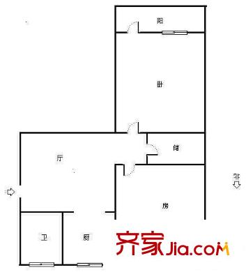 采荷玉荷戶型圖2室 戶型圖 2室1廳1衛(wèi)1廚