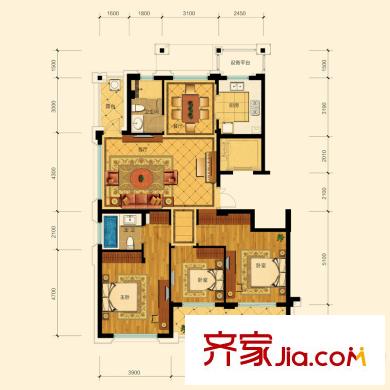 曙光之城戶型圖L奇數(shù)層戶型 3室2廳2衛(wèi)1廚
