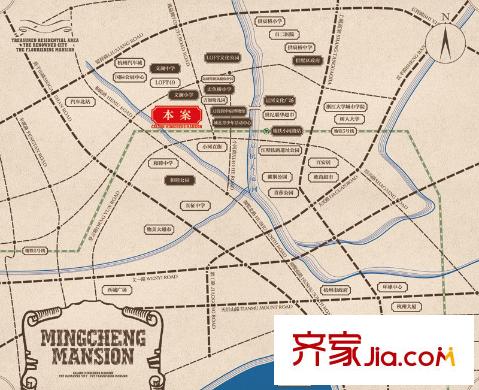 名城公館交通圖區(qū)位圖