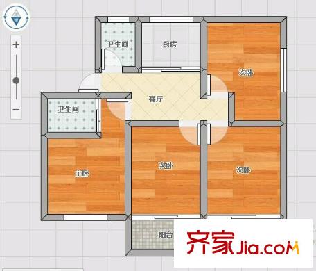 皮市巷 4室 戶(hù)型圖